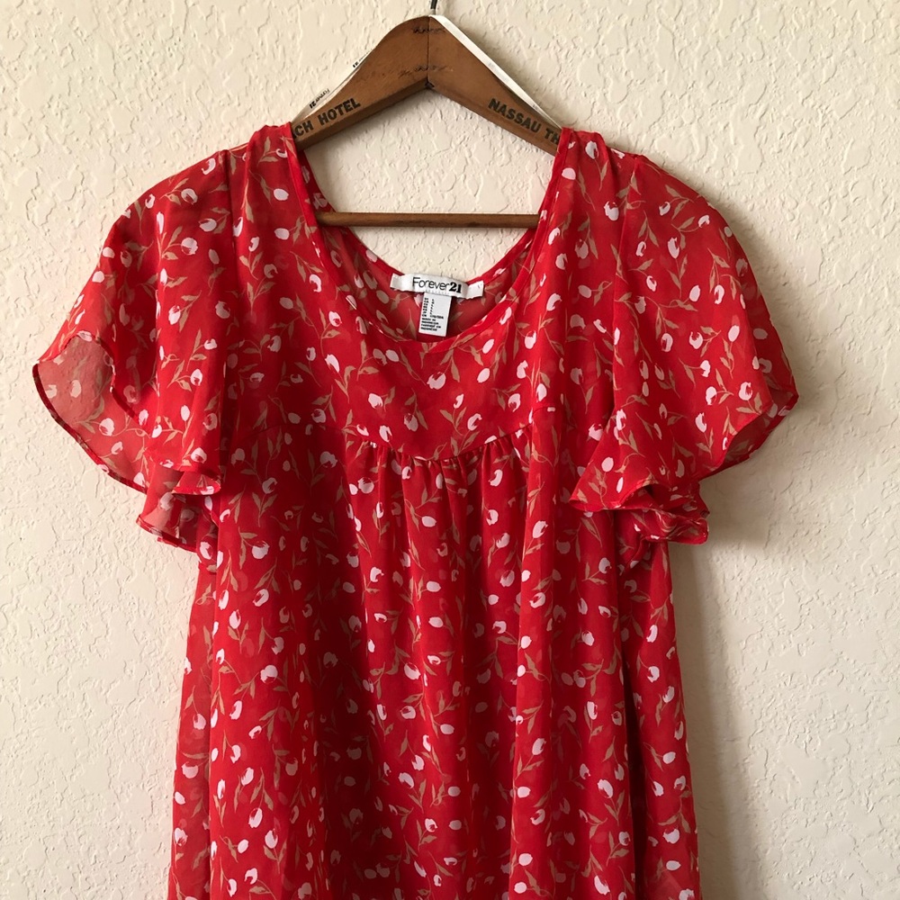 Cute & Flowy Sheer Blouse 🌿